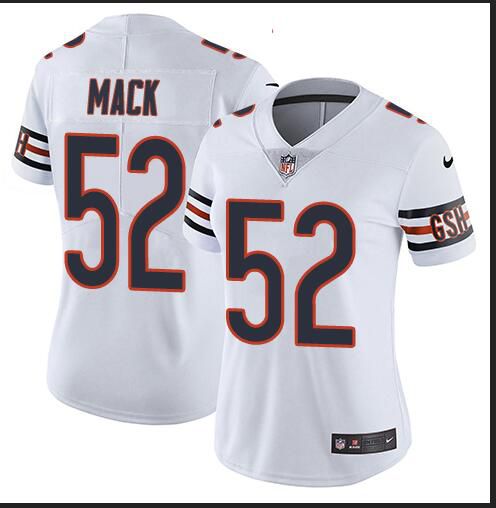 Women Chicago Bears #52 Mack White Nike Vapor Untouchable Player NFL Jerseys->carolina panthers->NFL Jersey